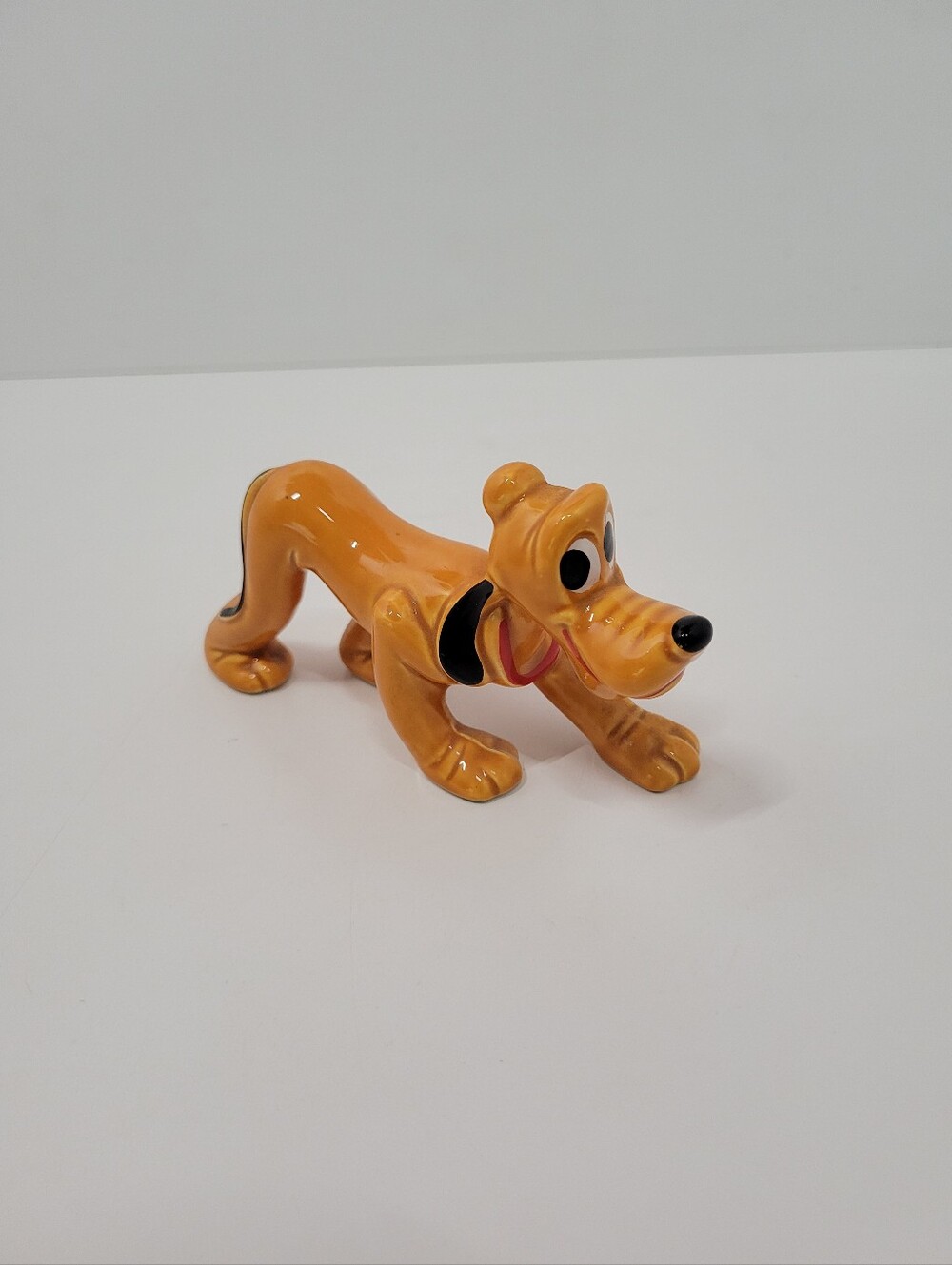 Vintage Walt Disney Productions 5" Ceramic Pluto Dog Figurine Made In Japan